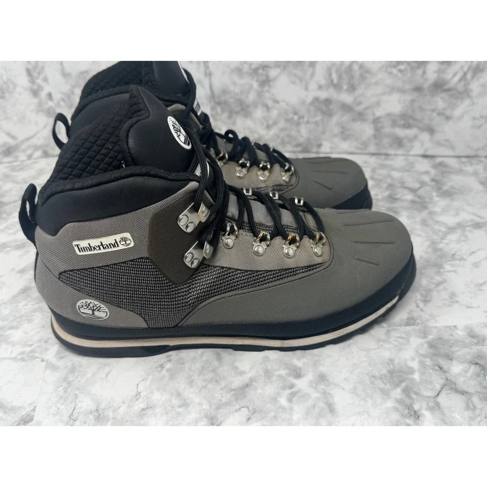 Timberland Euro Hiker Shell Toe Grey Black Mens Hiking trail boots  Size 10‎